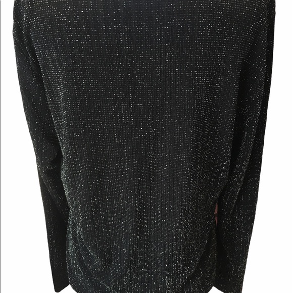3/$12 Black sparkly long sleeve top - Picture 5 of 5